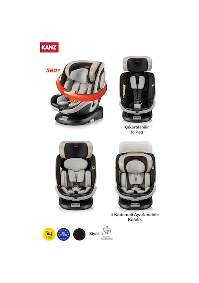 Kanz Safe N Rest I-size Oto Koltuğu Siyah