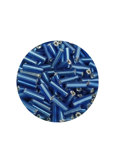 Uzun Boru Kesme Boncuk Çap 2mm Uzunluk 10 Mm - 20 Gram - Mavi - Bnc242