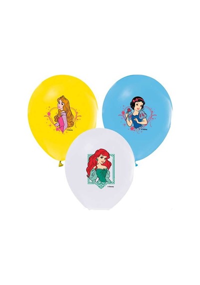 Balonevi Balon Prenses Baskılı Pastel Renk 4+1 100 Lü 1930