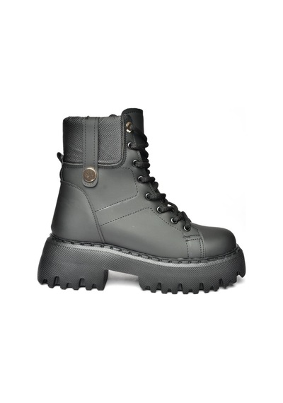 Fox Shoes R973970109 Siyah Kalın Tabanlı Günlük Kadın Bot Siyah