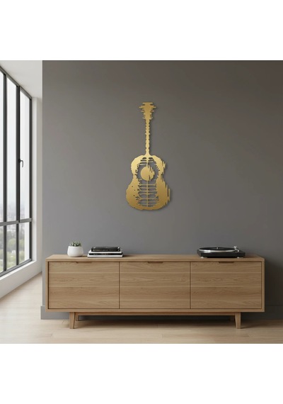 Klasik Gitar Metal Duvar Dekoru