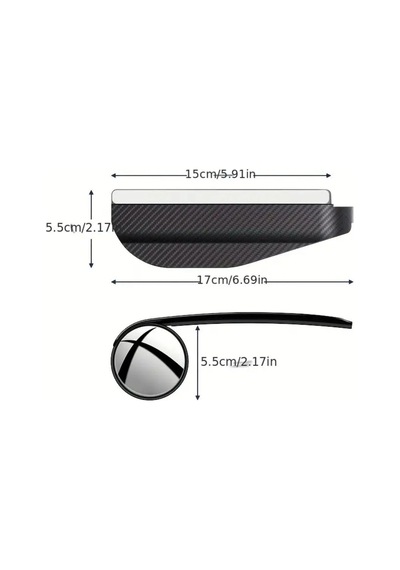 2 Adet Kendinden Aynalı Karbon Fiber Görünümlü Araba Yan Ayna Yağmur Koruyucuları Yağmur &amp Amp Kar Kalkanı