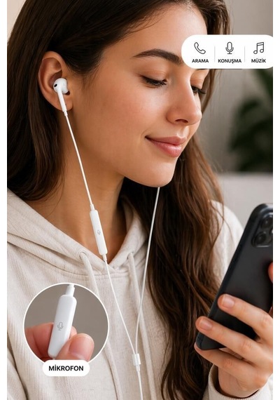 Premium Günlük Kullanım İletişim Seyahat Kablolu Kulaklık Trm Pop-up Pop Up Kulaklık