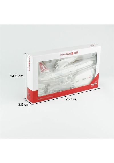 Herpa 612210 1/200 Ölçek, Thy Airbus A321 Neo, Snapfit, Sergilemeye Hazır Model Yolcu Uçağı-56456