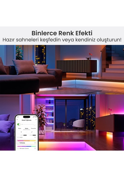 Nanoleaf Akıllı Rgb Şerit Led Matter, App Kontrollü, Google Home, Alexa, Apple Home Destekli
