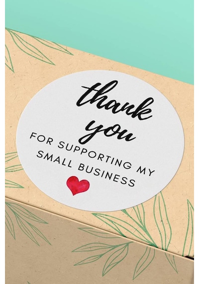 Kalpli Thank You Kargo Paketleme Sticker 3x3cm St2121 Çok Renkli