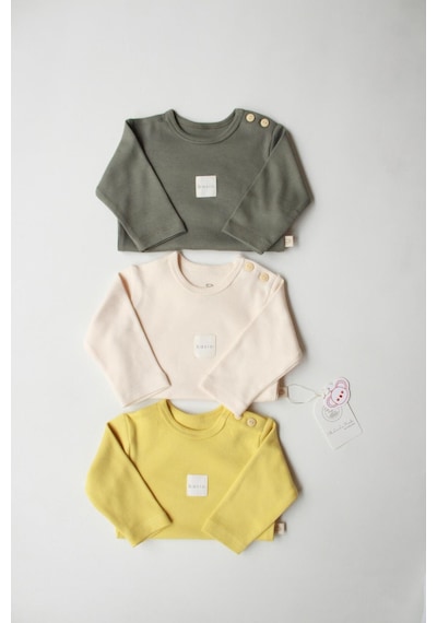 Oh La La Koala 3lü Basic Uzun Kollu Çıt Çıtlı Body Zıbın Model 8 Çok Renkli