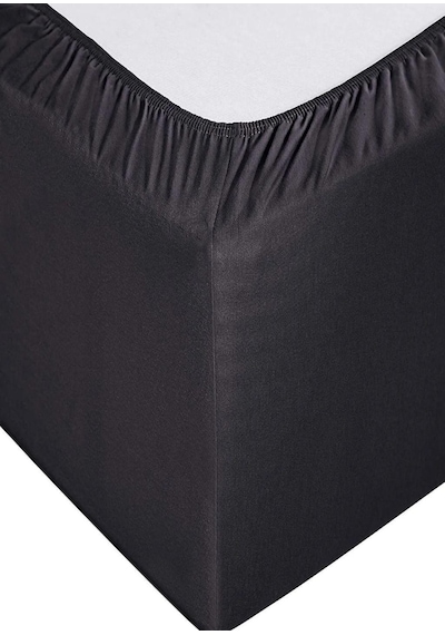 Premium %100 Cotton 100x200 30 Cm Lastikli Çarşaf Bed Sheet Çeyiz Siyah