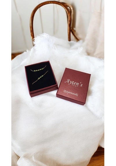 Doğal Yeşim Kolye Bileklik Set Yeşil 73329573