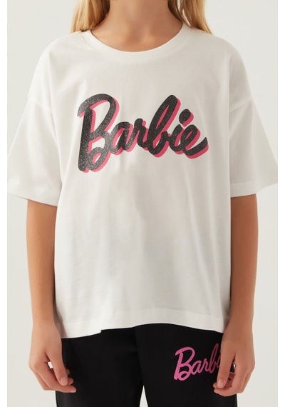 Barbie Kız Çocuk Krem Tshirt 5274-43505 Krem