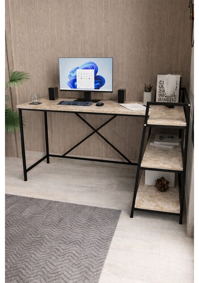Merkür Renk Raflı Çift Yöne Uygun, Bilgisayar Masası, Ofis Masası, Çizim Masası, L Masa Merkür/siyah Merkür Renk Raflı Çift Yöne Uygun, Bilgisayar Masası, Ofis Masası, Çizim Masası, L Masa Merkür/siyah