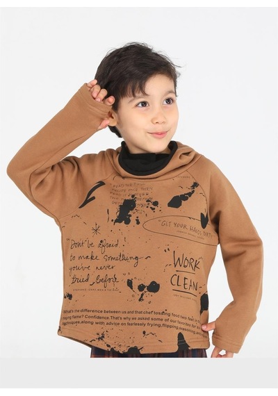 Casabony Ninja New Shape Kahve Unisex Sweatshirt-kahve Kahverengi