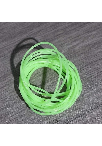 Silikon Hortum - 5 Metre 2 Mm Dış 1.2 Mm İç Çap Fosforlu Yeşil Akvaryum Ve Misina Borusu