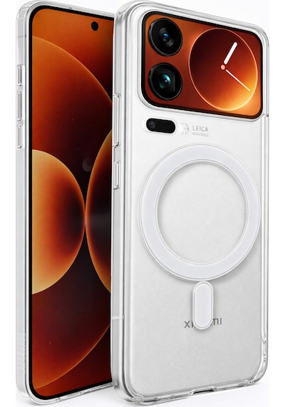 Redmi 17 Pro Max Uyumlu Kamera Korumalı Magsafe Wireless Şarj Özellikli Lüks Şeffaf Silikon Telefon Kılıfı Şeffaf