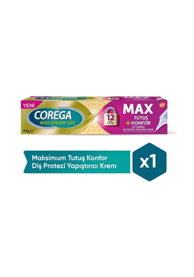 Maksimum Tutuş & Konfor Yapıştırıcı Krem 40g