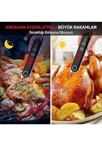 Thermopro Tp18s Daldırma/saplama Izgara/barbekü/mangal Et Gıda Ölçme Pişirme Termometresi