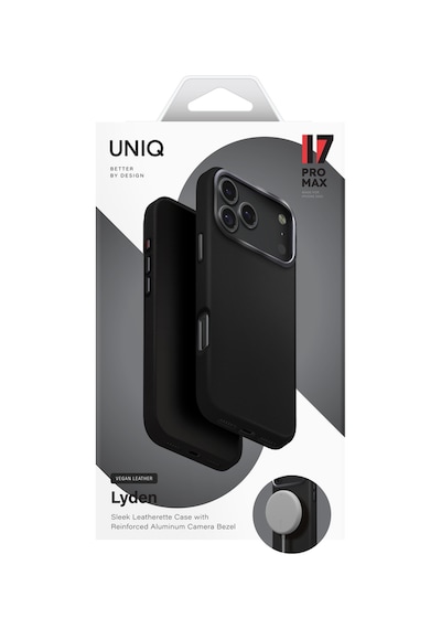 Apple Uyumlu iPhone 17 Pro Max Kılıf Lyden Vegan Deri Kaplama İnovatif Görünüm Magsafe Premium Kapak Siyah Apple Uyumlu iPhone 17 Pro Max Kılıf Lyden Vegan Deri Kaplama İnovatif Görünüm Magsafe Premium Kapak Siyah