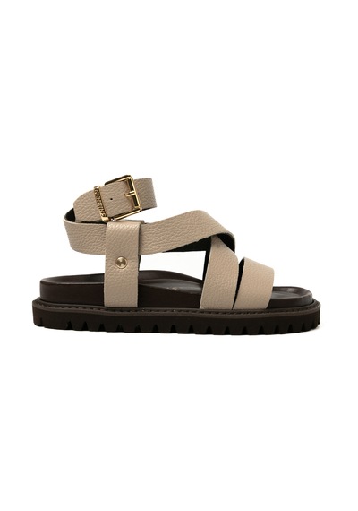 Terlik Kadın Zaha Embossed G106324 Genuins Leathertaupe Leathertaupe