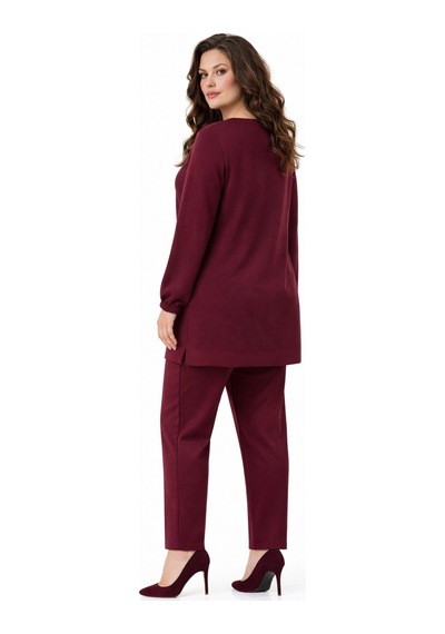 Baglan Kadın Simli Tunik Pantolon Takım Bgl-st05428 Bordo