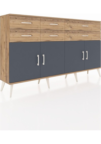 Arges Konsol 3 Raflı 6 Çekmeceli 4 Kapaklı 176x30x99 Çam-antrasit/çam Antrasıt/atlas Çam - Atlas Çam Arges Konsol 3 Raflı 6 Çekmeceli 4 Kapaklı 176x30x99 Çam-antrasit/çam Antrasıt/atlas Çam - Atlas Çam