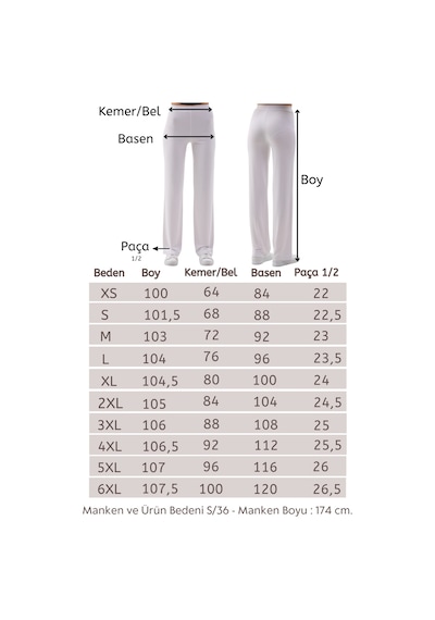 Penyebizden Extra Yumuşak Uzun Viskon Pantolon Home&outdoor-beyaz Beyaz
