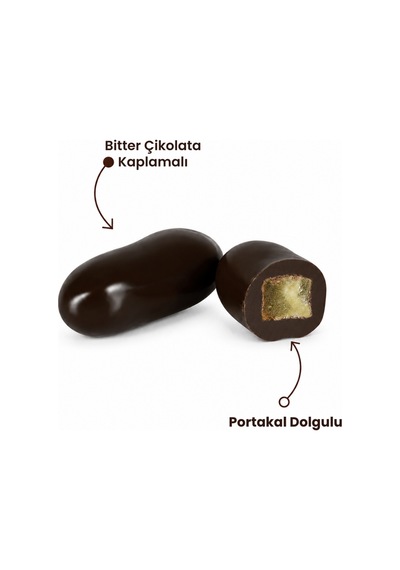 Bitter Çikolatalı Portakallı Draje 100 G