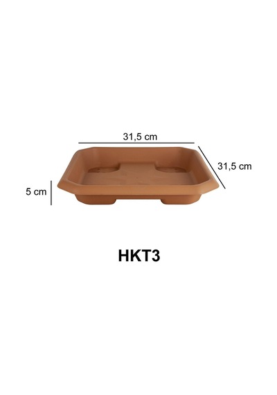 Serinova Hisar Küçük Kare Saksı Tabağı No 3