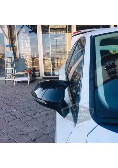 ŞüsCarOto Vw Passat B8 2015 Sonrası Batman Yarasa Ayna Kapağı Piano Black ABS Plastik (00)