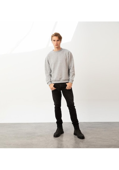 Nors Fenrir Sweatshirt Açık Gri Melanj 001