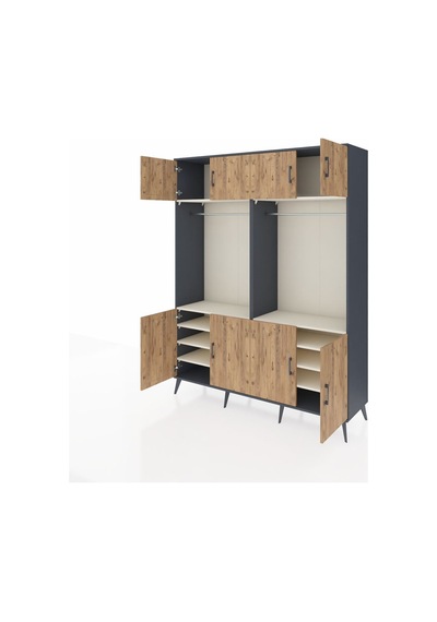Hyperion Gardrop 10 Raflı 8 Kapaklı 2 Askılı 176x44x221 Antrasit-çam/aytaşı Çam/aytaşı Hyperion Gardrop 10 Raflı 8 Kapaklı 2 Askılı 176x44x221 Antrasit-çam/aytaşı Çam/aytaşı
