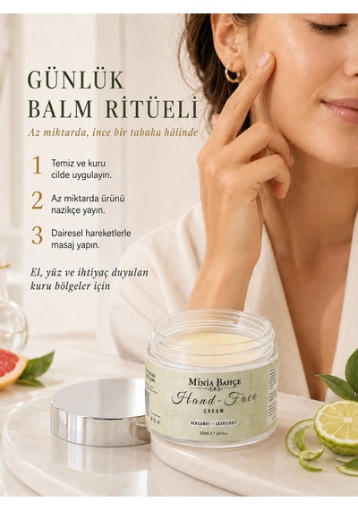 Minia Bahçe Bergamot & Greyfurt El ve Yüz Kremi 50 ML