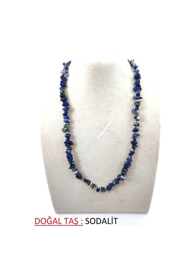 Kırık Doğal Taş Kolye Lacivert