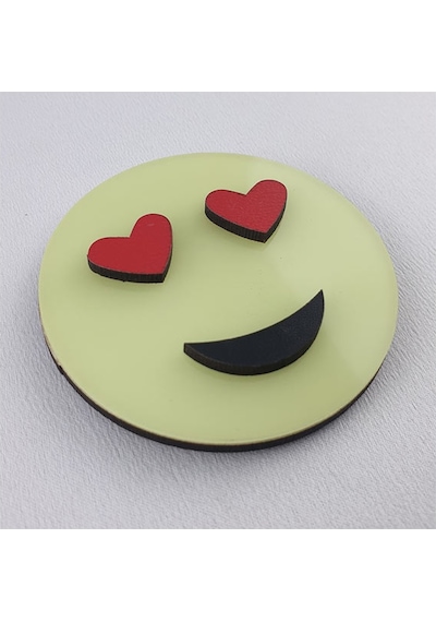 Emoji , Fosforlu Emojiler ( Karanlıkta Parlar ) Duvar Süsü 6,5 Cm (396171666)