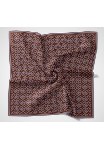 Silk Home Viskon Velora Eşarp Dört Mevsim Yonca Desen Lila 90x90 Çok Renkli