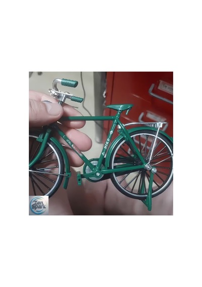 Vintage Yeşil Bisiklet Model Yapı Kiti, Gerçekçi Mini Replika, Yetişkinler İçin