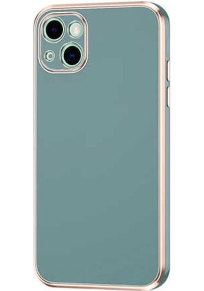 Apple Uyumlu iPhone 13 Kılıf Zore Bark Kapak Petrol Yeşil