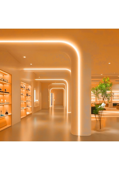 Rishang 2700k Cob Şerit Led 24v Metrede 480 Led Yüksek Crı 90 Noktasız Aydınlatma 20 Metre