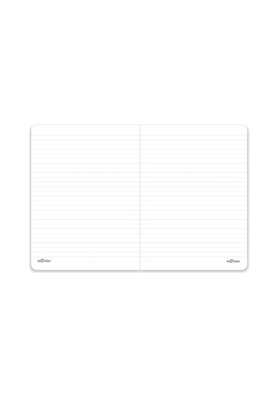 Le Color Naturel Mini Defter Çizgili Palmiye 14x20 Cm Açık Gri