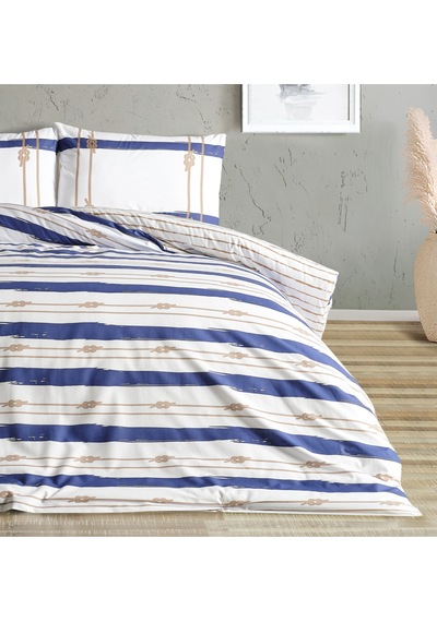Doqu Home Marine Nevresim Takımı Serene Çift Kişilik - Beyaz Çok Renkli