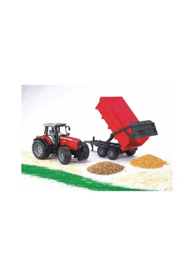 Bruder Massey Ferguson 7480 Traktör & Römork 02045.
