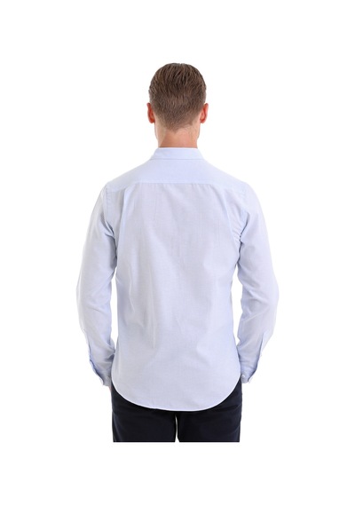 Hatemoğlu A. Mavi Ç. Comfort Fit Çizgili Pamuklu Slim Yaka Uzun Kollu Spor Mavi Hatemoğlu A. Mavi Ç. Comfort Fit Çizgili Pamuklu Slim Yaka Uzun Kollu Spor Mavi