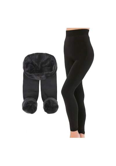 Lelies Yüksek Bel Termal Içi Peluş Taytsiyahl-Xl Siyah