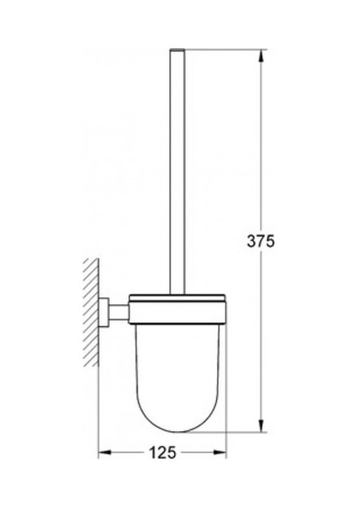 Grohe - Essentials Cube Duvar Tipi Tuvalet Fırçası Seti Kromcam - Outlet - G40513000- Diğer