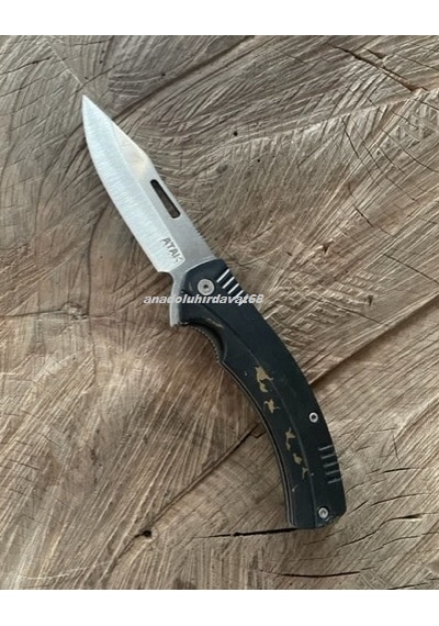 Atak Çelik Cep Çakısı Kamp Çakısı Avcı Bıçagı Emniyetli Cep Bıçak 23cm Siyah