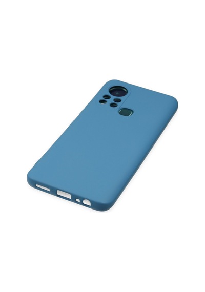 İnfinix Hot 11s Uyumlu Kılıf Nano İçi Kadife Silikon - Mavi