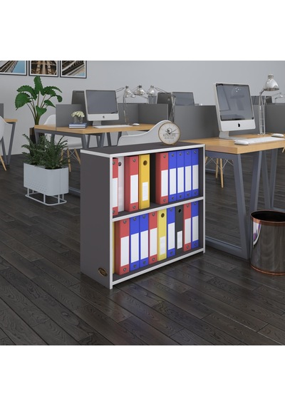 Kenzlife Klasörlük Raflı Burutay Gri 70 80 30 Kitaplık Ofis Arkalıksız Diğer