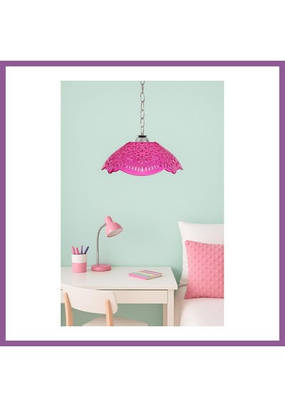 Bezos Pembe Akrilik Avize Modern Dekoratif Aydınlatma 35x35x12 Cm Rengaren