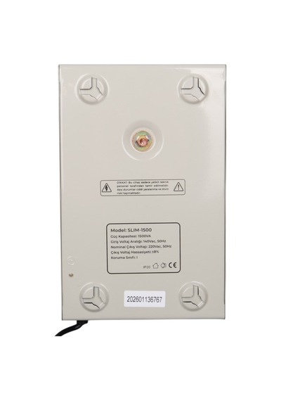 Xtechnx Cihan598476 Powermaster Slım-1500 Otomatik 1500 Watt Kombi Voltaj Regülatörü Uk Soket