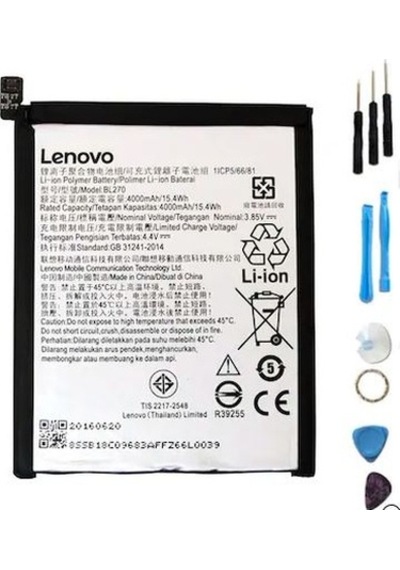 Lenovo K6 Note (BL270) Batarya Pil K53A48 + Tamir Seti - Yeni Tarihli