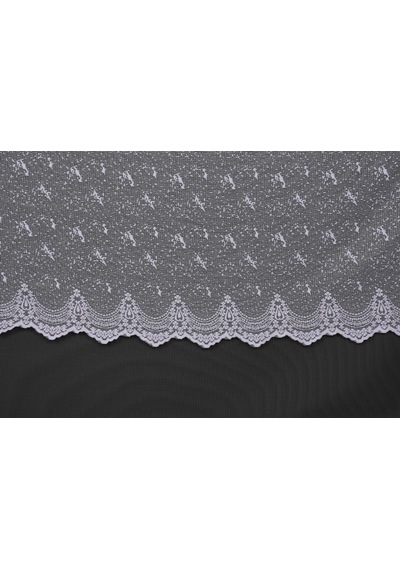 Kuş Model Kırık Beyaz Renk Dikilmiş Pileli Fon Perde 300x260 Cm